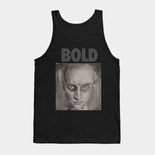 BOLD black and white face Tank Top by FridaJohanssonArt